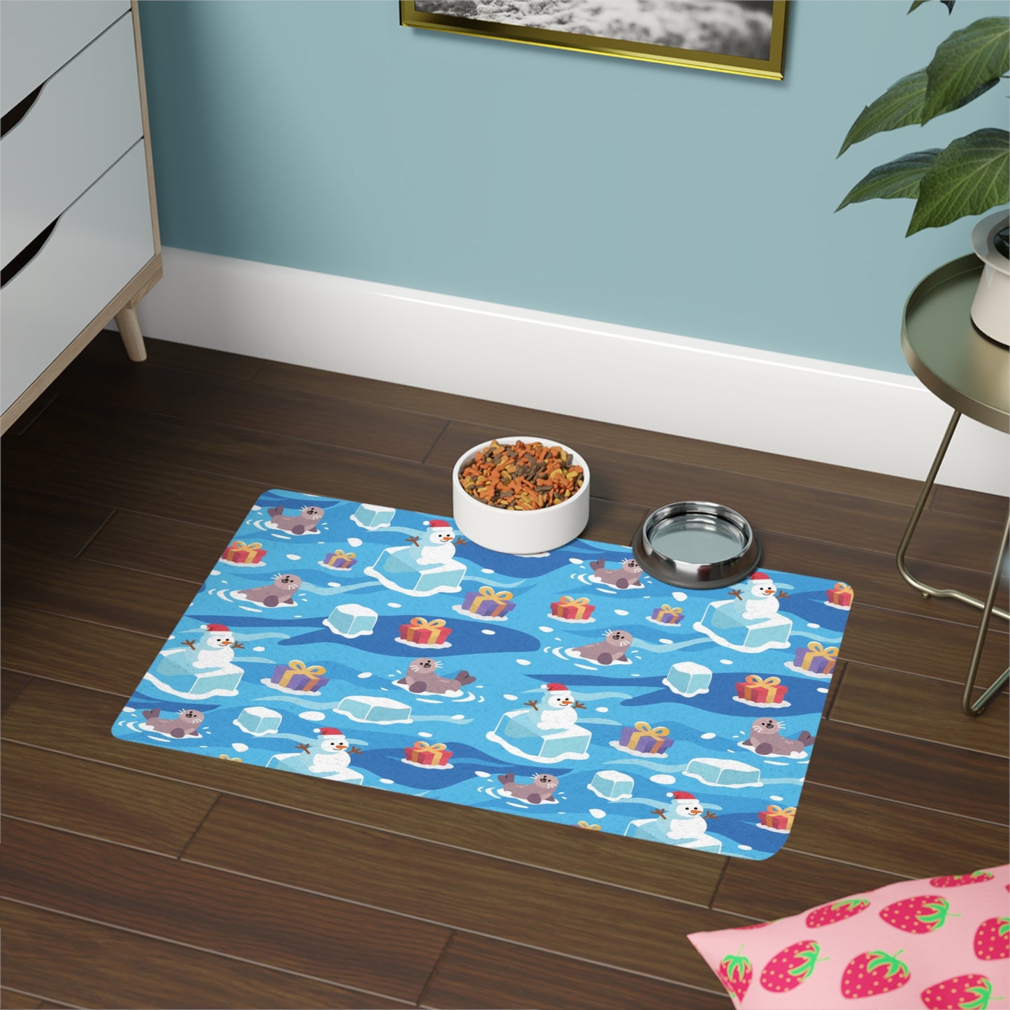 Festive Pet Food Mat (12x18) - Christmas Decor for Pets, Holiday Pet Feeding Mat, Cute Pet Placemat, Winter Animal Design, Dog and Cat [...]