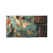 Load image into Gallery viewer, Vintage Map Vibrant Beach Towel