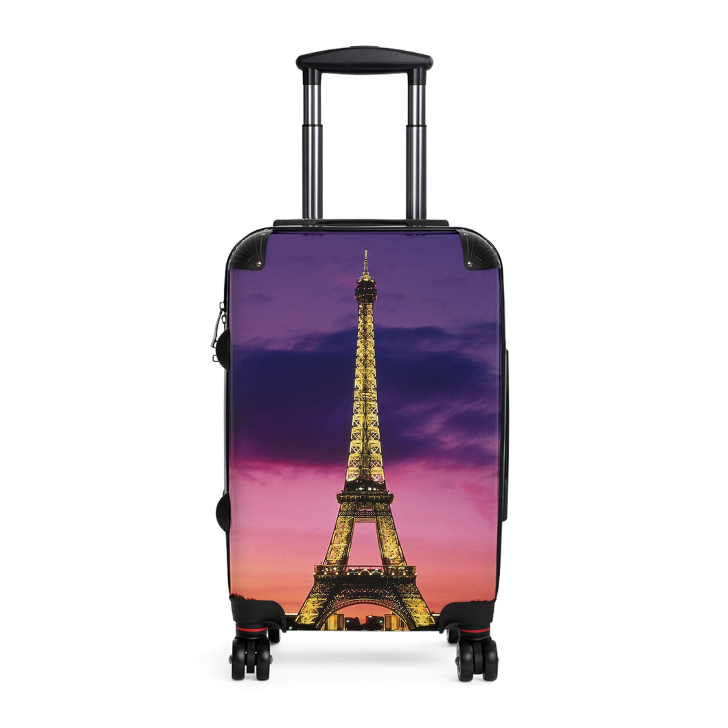 Eiffel Tower Suitcase - Travel Luggage, Stylish Carry-On, Vacation Gear, Perfect for Travel Lovers, Parisian Aesthetic