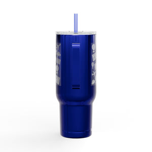 Travel-Inspired Insulated Tumbler - 40oz with Engraved Adventure Designs