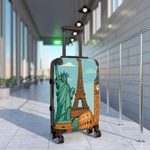 Load image into Gallery viewer, Travel Suitcase with Iconic Landmarks Design - Perfect for Travel Enthusiasts