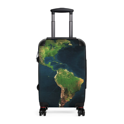 Travel Suitcase with World Map Design, Luggage for Adventurers, Vacation Gear, Travel Accessories, Unique Gift for Explorers