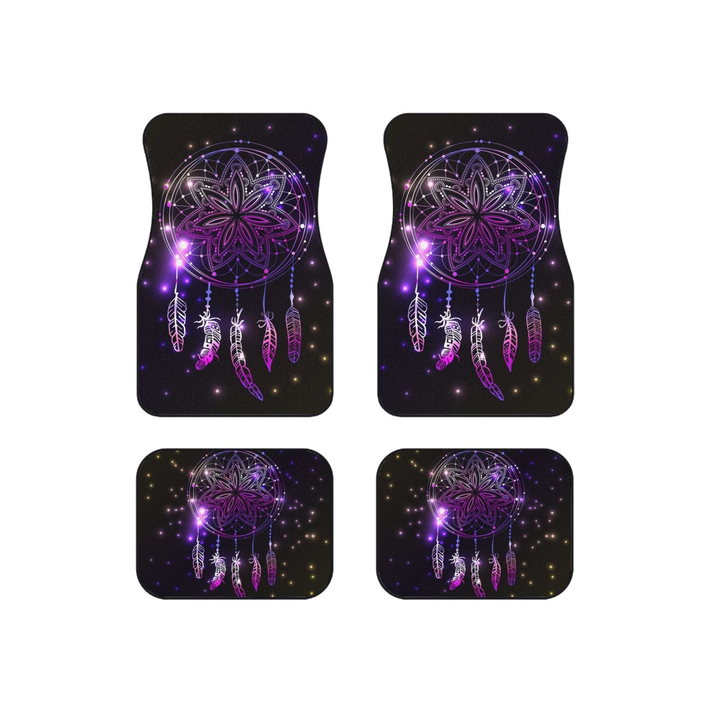 Dreamcatcher Car Mats - Set of 4, Bohemian Floor Mats, Purple Dreamcatcher Auto Accessories, Unique Car Decor, Gifts for Her