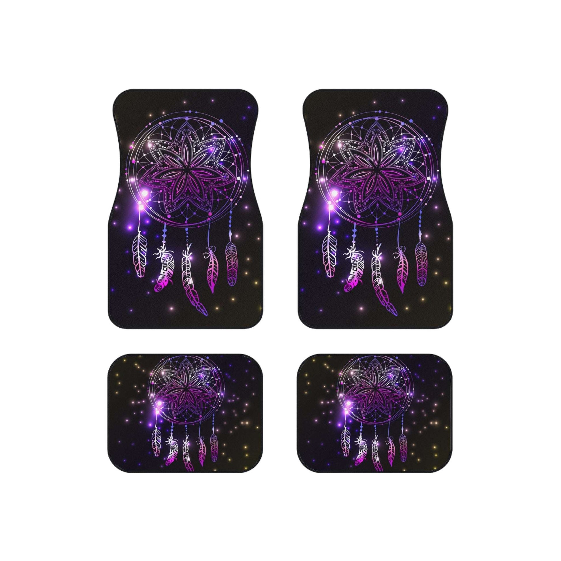 Dreamcatcher Car Mats - Set of 4, Bohemian Floor Mats, Purple Dreamcatcher Auto Accessories, Unique Car Decor, Gifts for Her