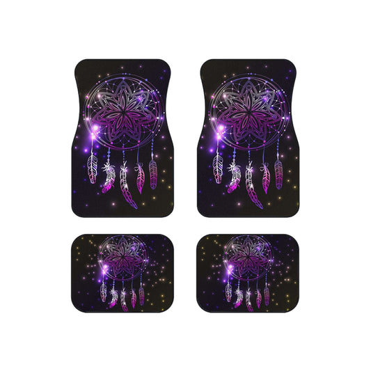 Dreamcatcher Car Mats - Set of 4, Bohemian Floor Mats, Purple Dreamcatcher Auto Accessories, Unique Car Decor, Gifts for Her