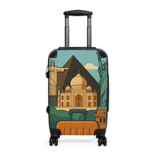 Load image into Gallery viewer, Travel Vibes Suitcase - Globetrotting Design with Landmarks