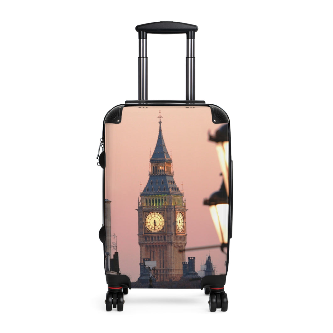 Chic Travel Suitcase with Big Ben Design | Stylish Luggage for Travelers, Vacation, Beach Trips, Gifts for Adventurers