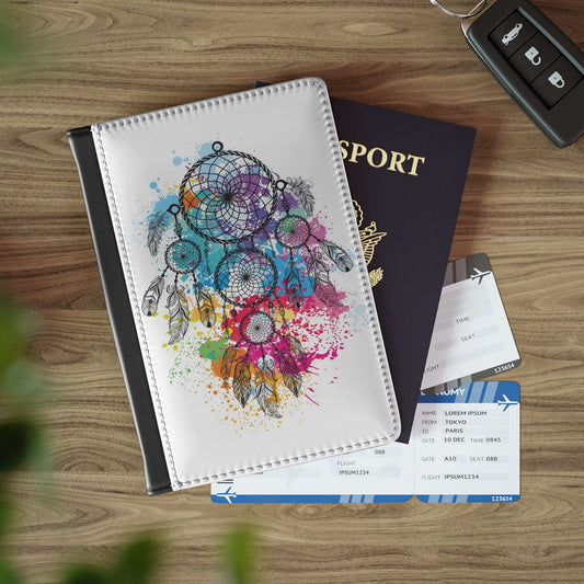 Colorful Dreamcatcher Passport Cover, Travel Accessories, Unique Gift, Boho Style, Vacation Essentials, Wanderlust Journal