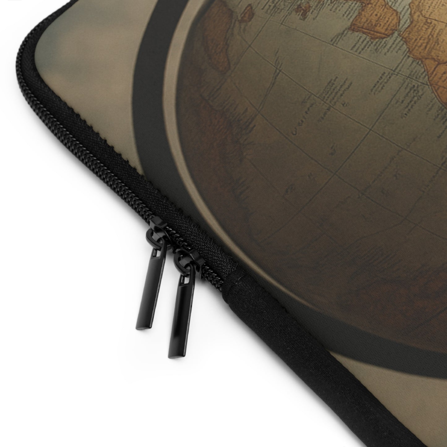 Elegant Vintage Globe Laptop Sleeve - Stylish Protection for Your Tech