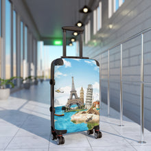 Load image into Gallery viewer, Travel Adventure Suitcase - World Landmarks Design