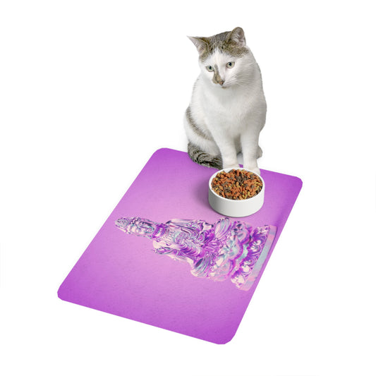 Buddha-Inspired Pet Food Mat | 12x18 Dog & Cat Feeding Mat, Pet Decor, Home Accessory, Gift for Pet Lovers, Buddha Design