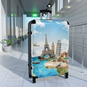 Travel Adventure Suitcase - World Landmarks Design