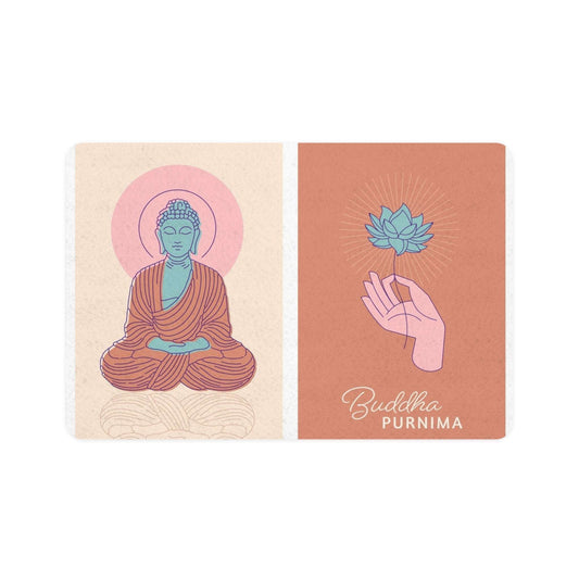 Buddha-Inspired Pet Food Mat, Non-Slip Pet Mat, Cat Dog Bowl Mat, Zen Home Decor, Dog Lover Gift, Buddha Purnima Celebration