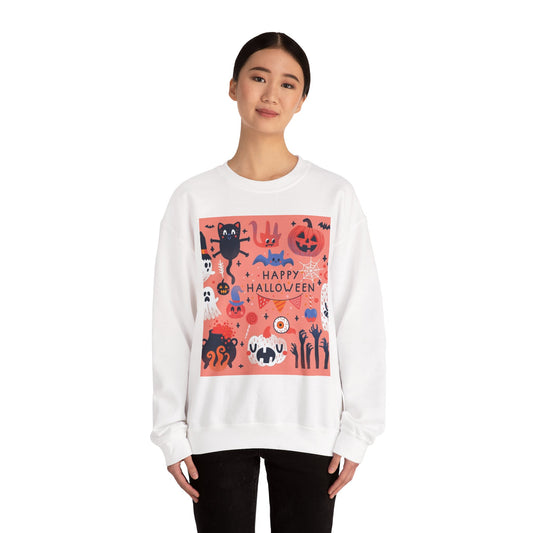 Halloween Crewneck Sweatshirt, Unisex Sweatshirt, Spooky Season Fashion, Fall Apparel, Trick or Treat Clothing