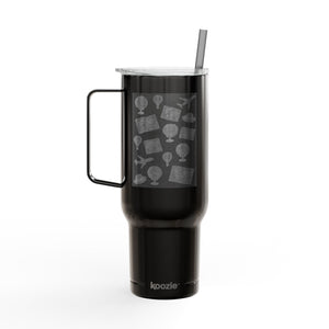Travel-Inspired Insulated Tumbler - 40oz with Engraved Adventure Designs