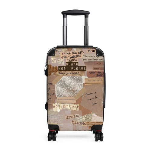 Vintage Travel Suitcase with Inspirational Quotes, Perfect for Adventurers, Gifts for Backpackers, Stylish Luggage for Vacations, [...]