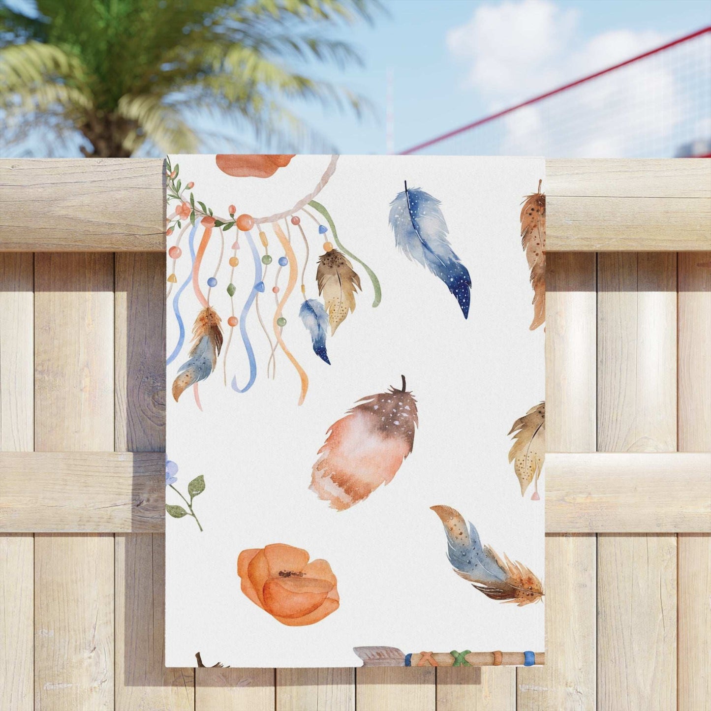 Dreamcatcher Beach Towels, Bohemian Towel, Poolside Decor, Summer Essential, Gift for Beach Lovers, Boho Towel