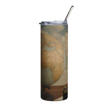 Load image into Gallery viewer, Globe-Inspired Stainless Steel Tumbler | 20oz Travel Mug for Adventure Lovers