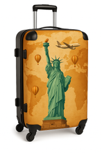 Load image into Gallery viewer, Vintage Luggage Set - Paris, Basilica Cathedral &amp; Statue of Liberty | Cabin, XL &amp; XXL Suitcases