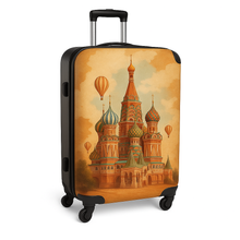 Load image into Gallery viewer, Vintage Luggage Set - Paris, Basilica Cathedral &amp; Statue of Liberty | Cabin, XL &amp; XXL Suitcases